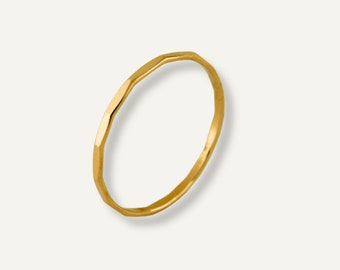 Hammered Gold Filled Ring l Simple Gold Ring, Stacking Ring, Minimalist Gold Ring, Hammered Ring, Thin Gold Ring, Gold Filled Ring