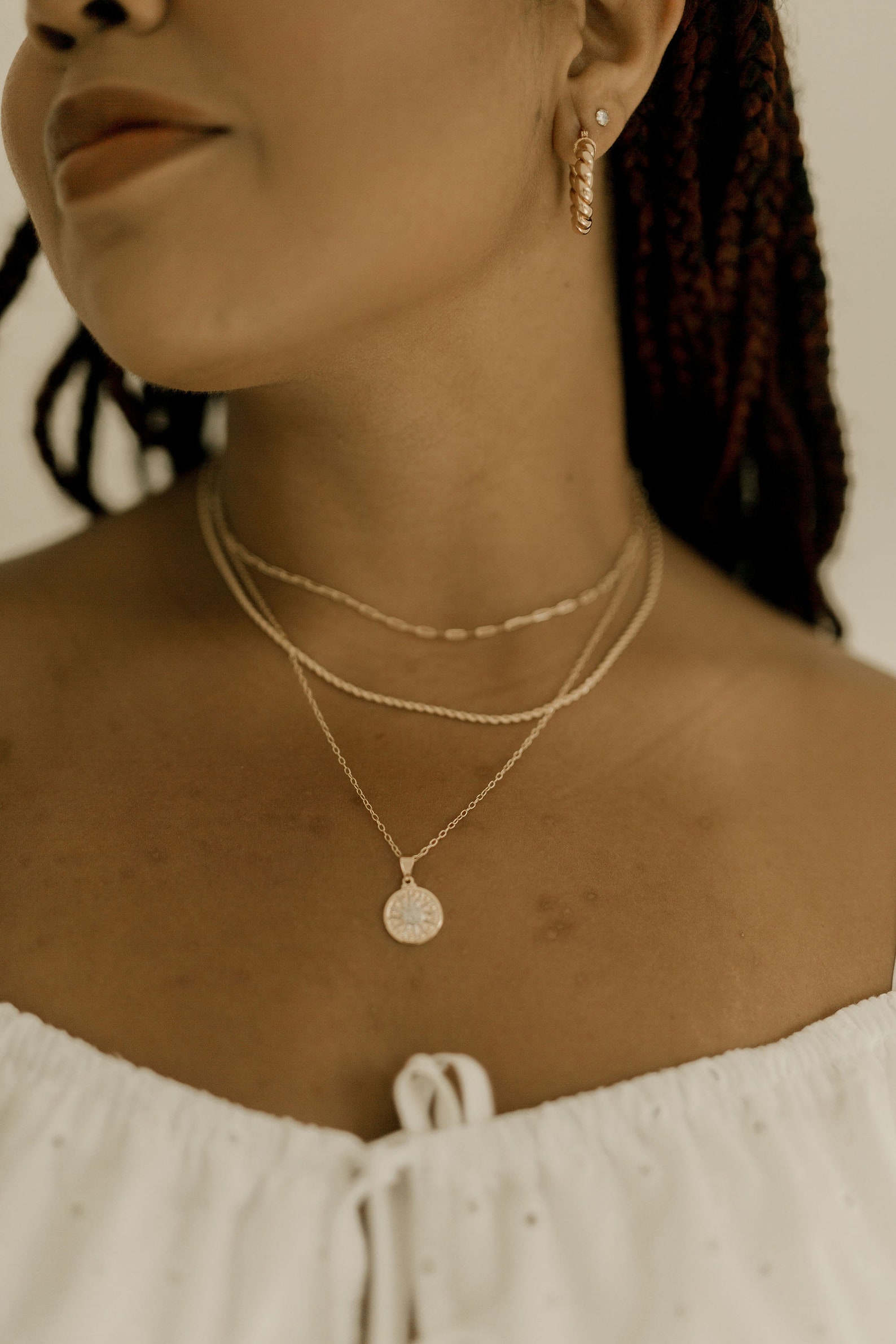 Rope Layering Chain L Gold Layering Necklace Stacking Etsy