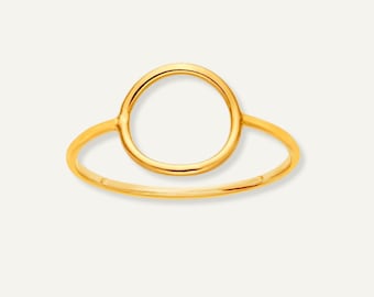 Full Moon Gold Filled Ring l Simple Gold Ring - Stacking Ring - Minimalist Gold Ring - Thin Gold Ring - Gold Filled Ring - Circle Ring