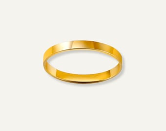 2mm Gold Filled Band  Ring l Simple Gold Ring, Stacking Ring, Minimalist Gold Ring, Thick Band Ring, Gold Band Ring, Gold Filled Ring
