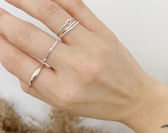 The Knot Silver Ring l Simple Silver Ring, Stacking Ring, Bridesmaid gift, Silver Ring, Dainty Knot Ring, Sterling Silver Ring