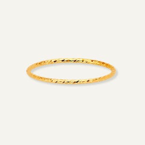 Sparkle Gold Filled Ring l Simple Gold Ring, Stacking Ring, Minimalist Gold Ring, Hammered Ring, Thin Gold Ring, Gold Filled Ring
