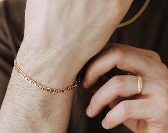 Men's 18K Gold Filled Roma Chain Bracelet | Water-Safe