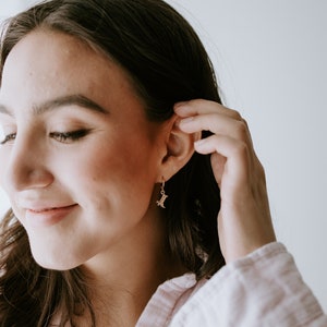 Gold Cowboy Boot Earrings – 18K Gold Filled Huggie Hoops – Western Charm Earrings – Hypoallergenic, Tarnish Resistant Jewelry