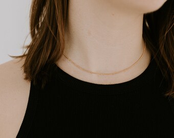 Orbit Necklace - Gold Filled l Layering Chain, Gold Satellite Necklace, Gold Filled Satellite Chain, Gold Filled Layering Chain