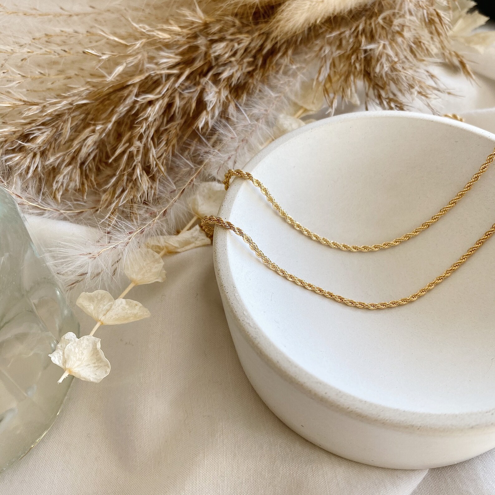 Rope Layering Chain L Gold Layering Necklace Stacking Etsy