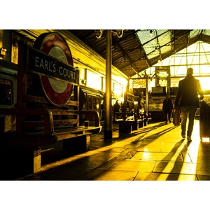 Sunset in Earl's Court Station, London, UK