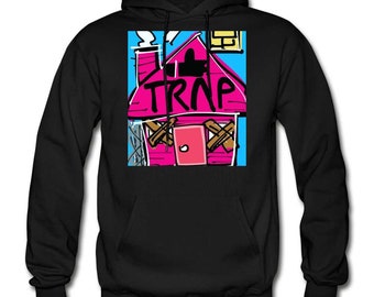 trap hoodie pink