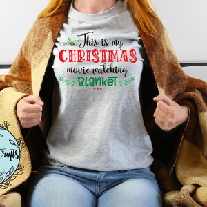 My Christmas Movie Watching Blanket SVG and Sublimation Design, Cozy ...