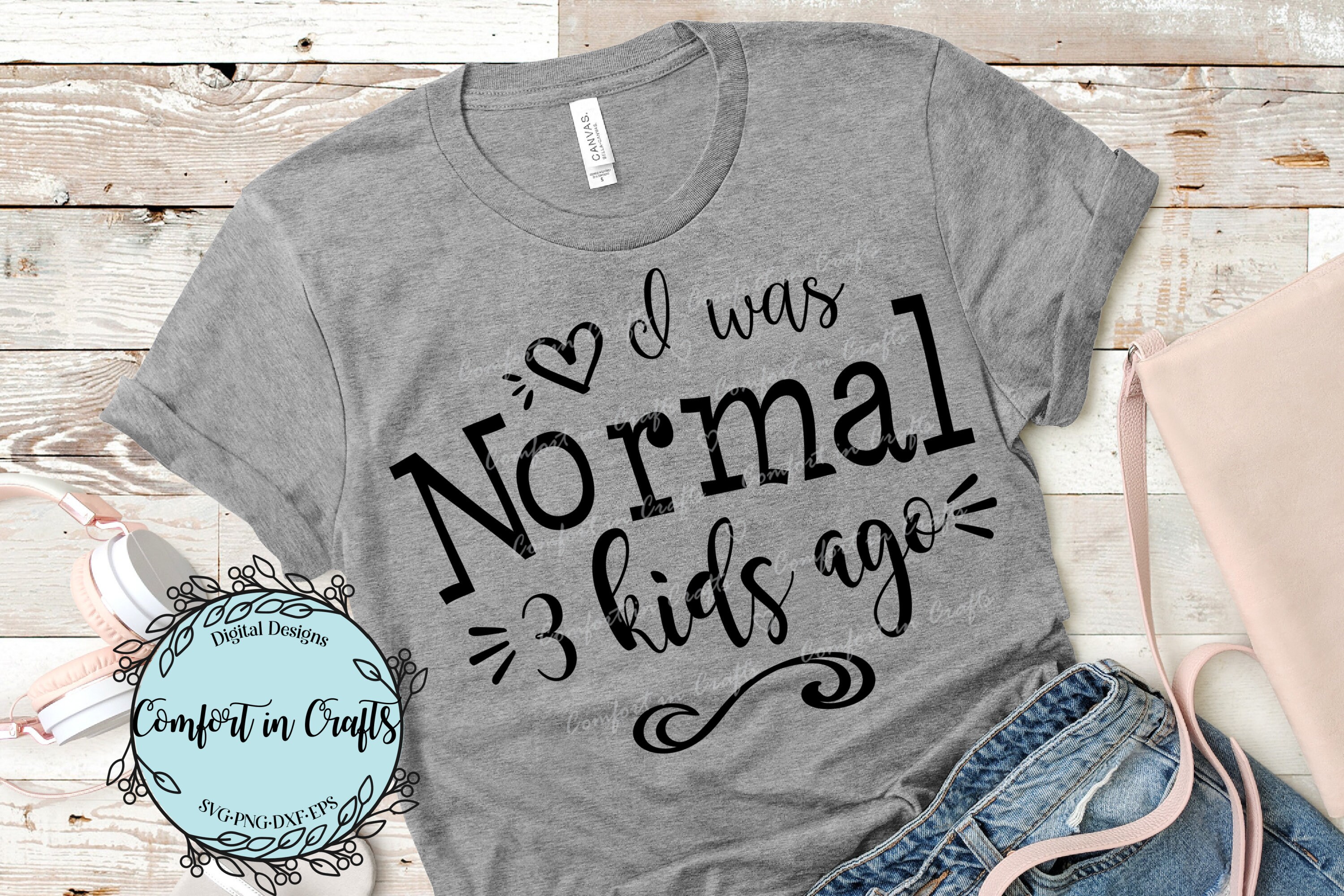 I Was Normal 3 Kids Ago SVG Mom shirt SVG Tshirt design Funny  Etsy