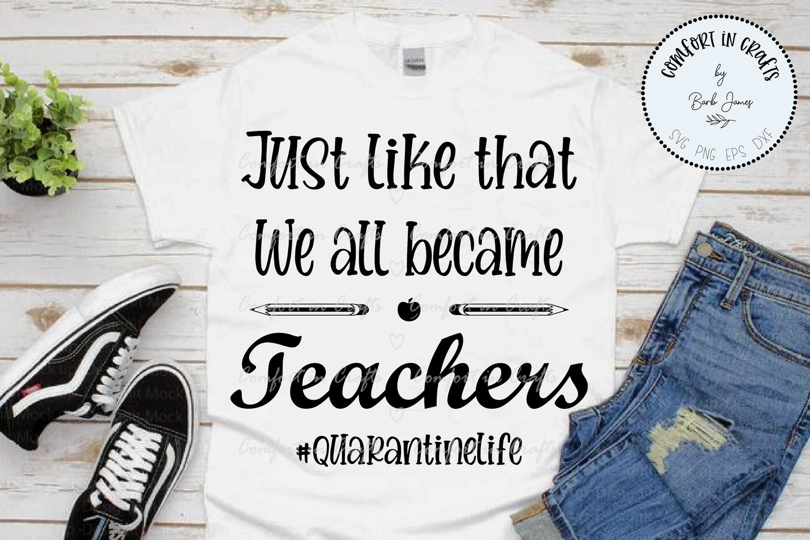 Download We All Became Teachers SVG Quarantine Life SVG T-shirt design | Etsy