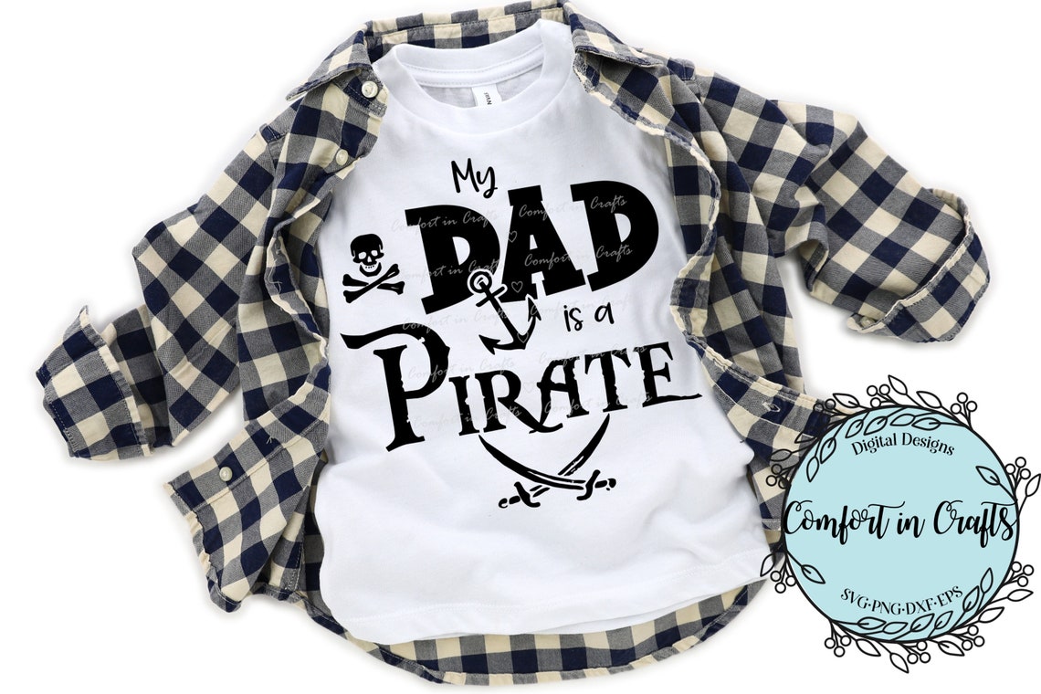 Download Dad is a Pirate SVG Father's Day Skull and Cross Bones SVG | Etsy