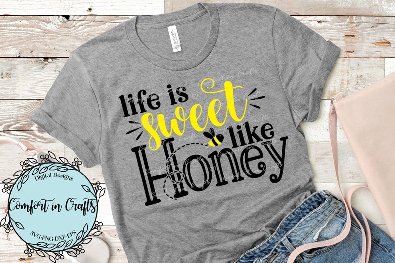 Life is Sweet Like Honey SVG Honey Bee SVG Mug Sublimation - Etsy