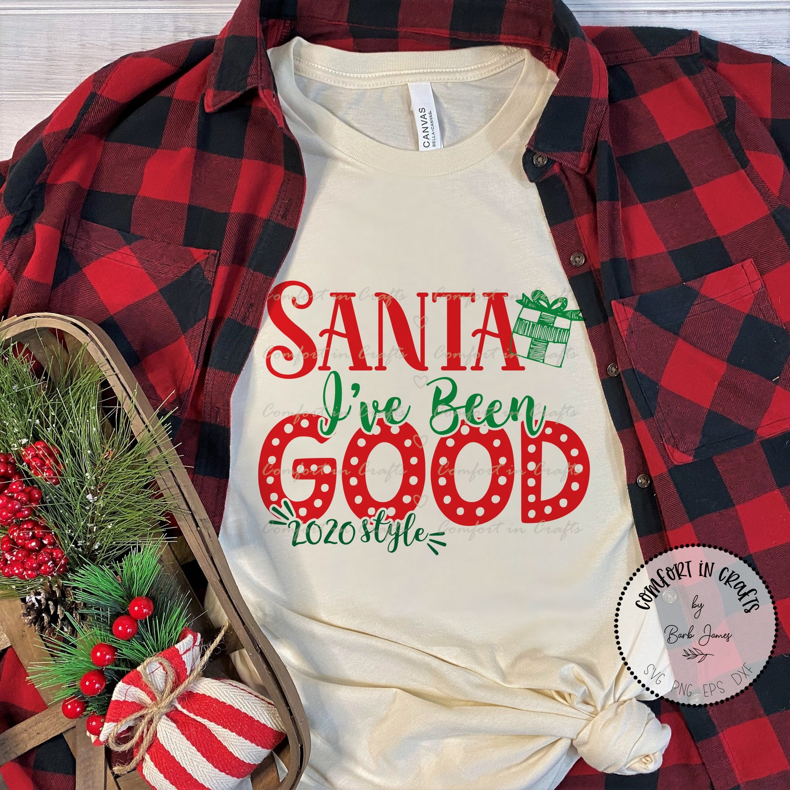 Boy reindeer buffalo plaid svg christmas svg custom name