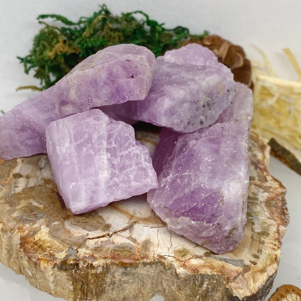 Kunzite Raw Crystal | rare high quality natural raw kunzite | metaphysical shop purple - small, medium, large healing feminine crystal