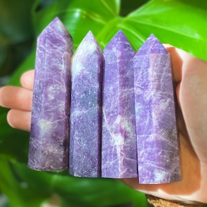 Lepidolite Crystal Tower - flashy vibrant crystal | rare find, purple healing crystal