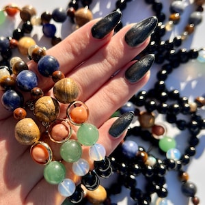 Universum Kristall Armband | Planeten Armband aus Kristallen, Weltraum Armband, Sonnensystem Armband, Edelstein Armband, Galaxie Armband