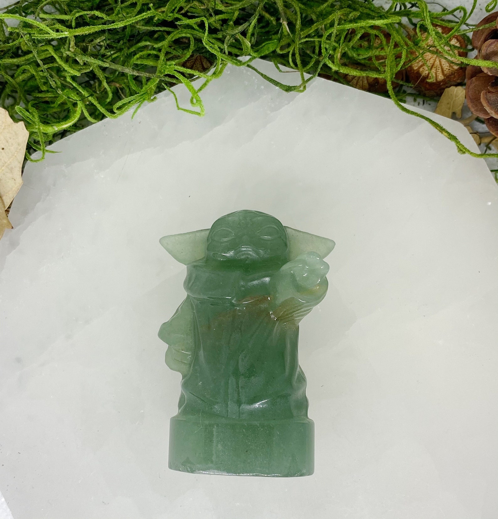 Baby Yoda Crystal Carving Green Baby Yoda Yoda Grogu | Etsy