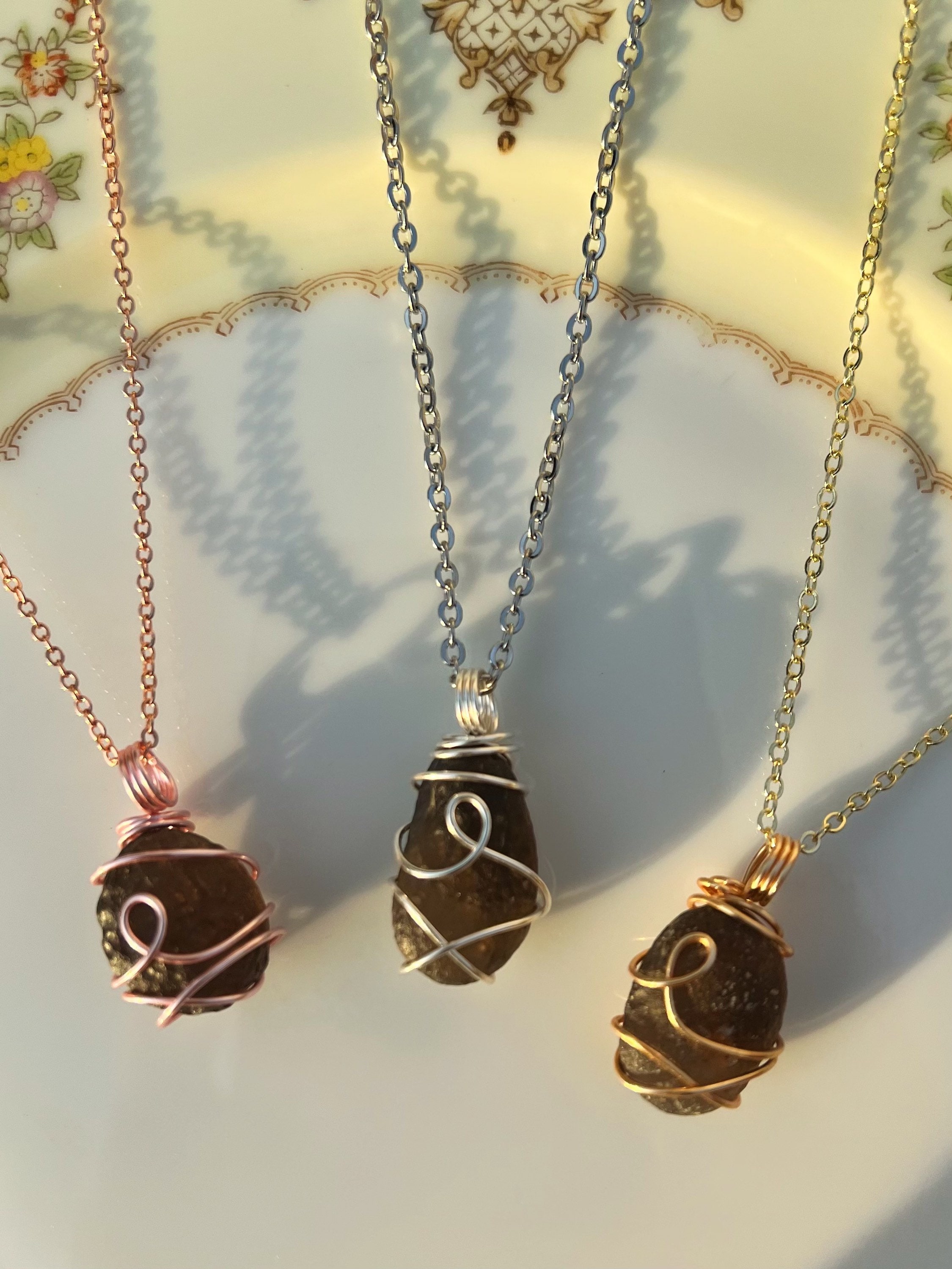 Colombianite Necklace Tektite Necklace 