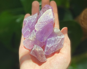 Piedra de amatista cruda / Trozo de cristal de amatista / Cristal curativo de amatista pieza en bruto en bruto