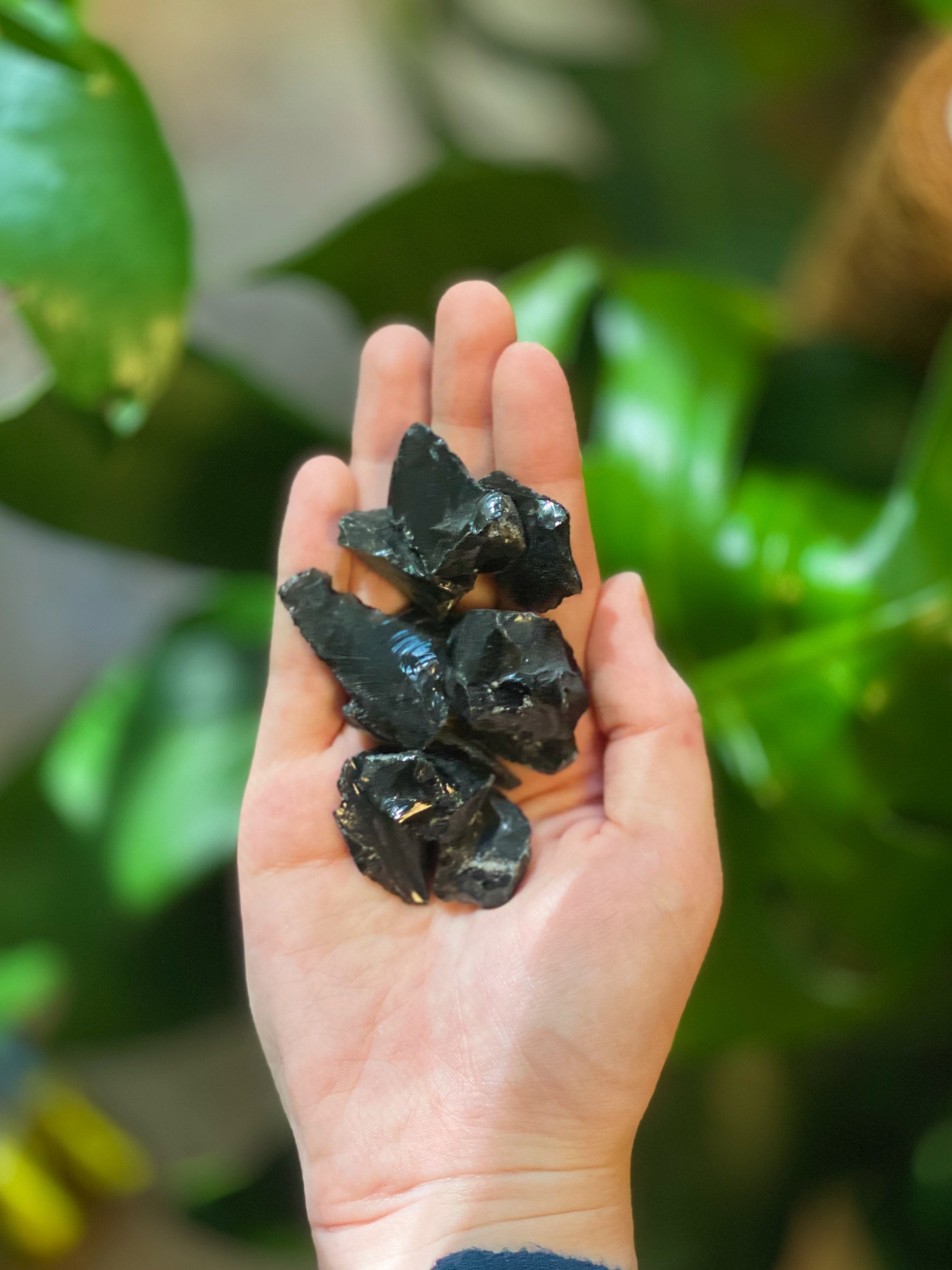 Obsidian Crystal | Shiny Obsidian 1-2 inches | Shiny obsidian chunks …