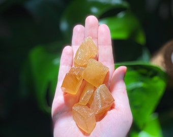 Miel Calcita Cristal Crudo / pequeño mediano grande Forma natural libre de calcita - ámbar - piedra dorada - cristales y piedras curativas