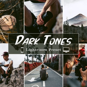 2 Premium Dark Tones Mobile & Desktop Lightroom presets. Editing filter for Travel, Instagram Photos and moody landscapes.