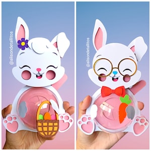 Easter Bunny Candy Holder / Easter Bunny Candy Cutting File for 8 cm SVG dial - STUDIO