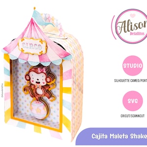 Template Suitcase Box Shaker SVG / Studio - Template Suitcase Box Shaker SVG / Studio