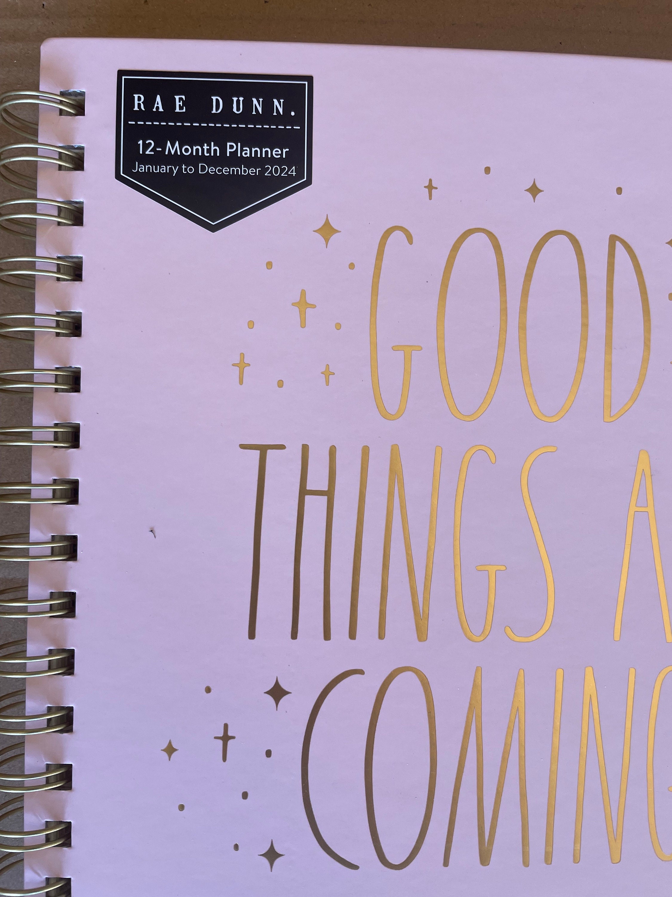 2024 Planner Rae Dunn good Things Are Coming 12 Months Planner Jandec