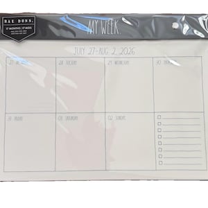 2027 Desk Calendar Weekly Planner Rae Dunn MY WEEK Weekly Desk Calendar August 2026- December 2027 Choose Your Style 11x9”