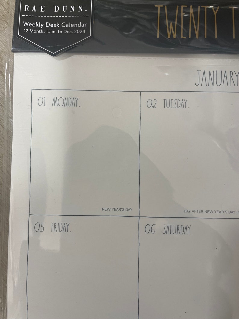 2024 Desk Calendar Weekly Rae Dunn MY WEEK Weekly Desk Calendar 2024