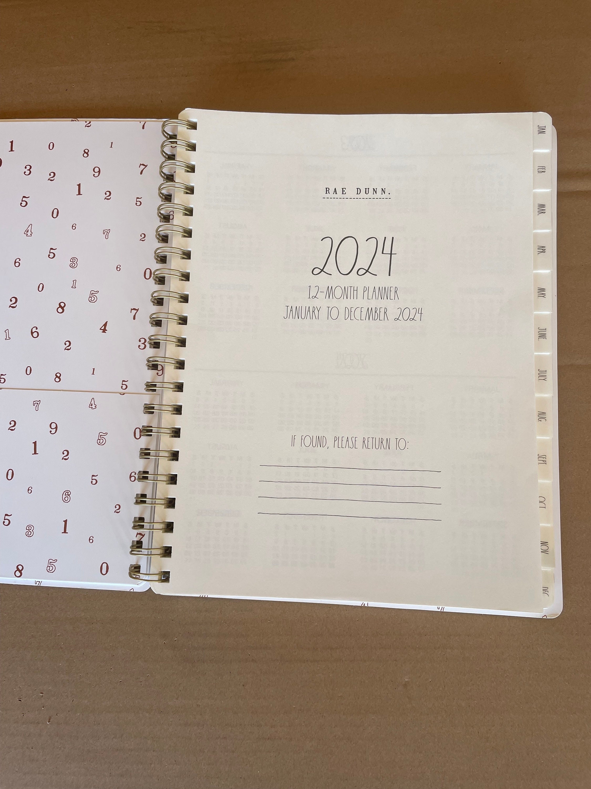 2024 Planner Rae Dunn two Thousand Twenty Four 12 Mon. Planner Jandec