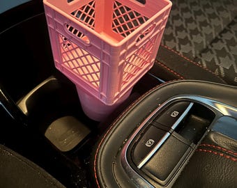 3D Printed Crate Car Cup Adapter!  Holds up to 1 Litre cans & bottles!