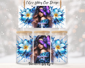 Anti Social Libbey Glass Can Design: Sublimation/UV DTF PNG (Digital Download)
