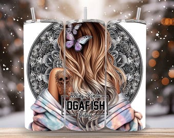 Kinda Feeling IDGAFISH digital design to fit 20oz tumbler. Digital download files only!