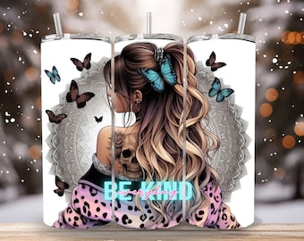 Be Kind digital design to fit 20oz tumbler. Digital download files only!