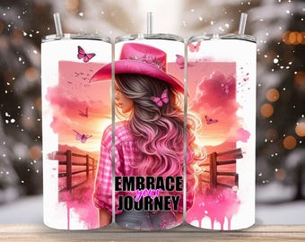 Embrace Your Journey digital design to fit 20oz tumbler. Digital download files only!