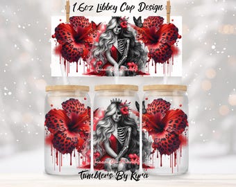 Queen On Point Libbey Glass Can Design: Sublimation/UV DTF PNG (Digital Download