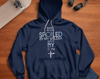 Welding Gift, Welder TShirt, Gift For Welder, Welder Sweatshirt, Welder Hoodie, Blessed By God, Spoiled By My Welder, Protected By Both