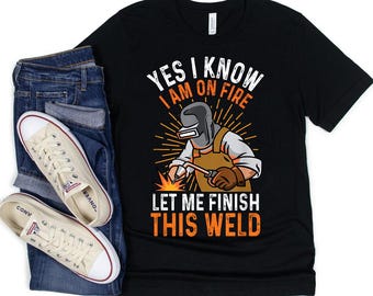 Welder T-Shirt - Gift For Welder - Funny T-Shirt - Funny Welding Design Men Dad Welder Worker Welding T-Shirt