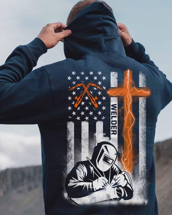 Gift For Welder, Welder TShirt, Welder Hoodie, Welder  Sweatshirt, Gift Tee, Proud Welder, Welder Flag USA, Welder Patriotic