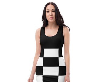 Black and White Check Dress