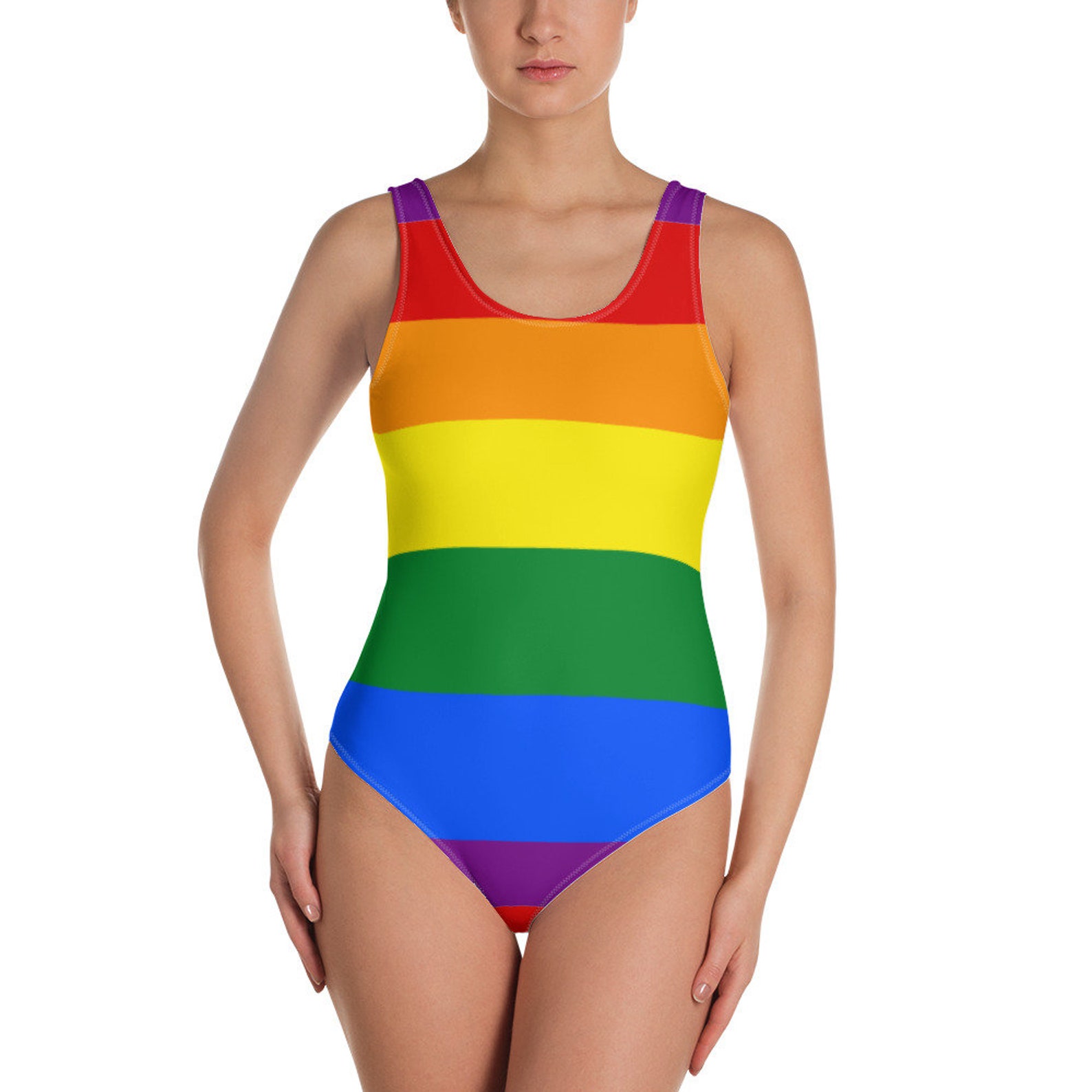 LGBT Rainbow Pride Flag Swimsuit Etsy
