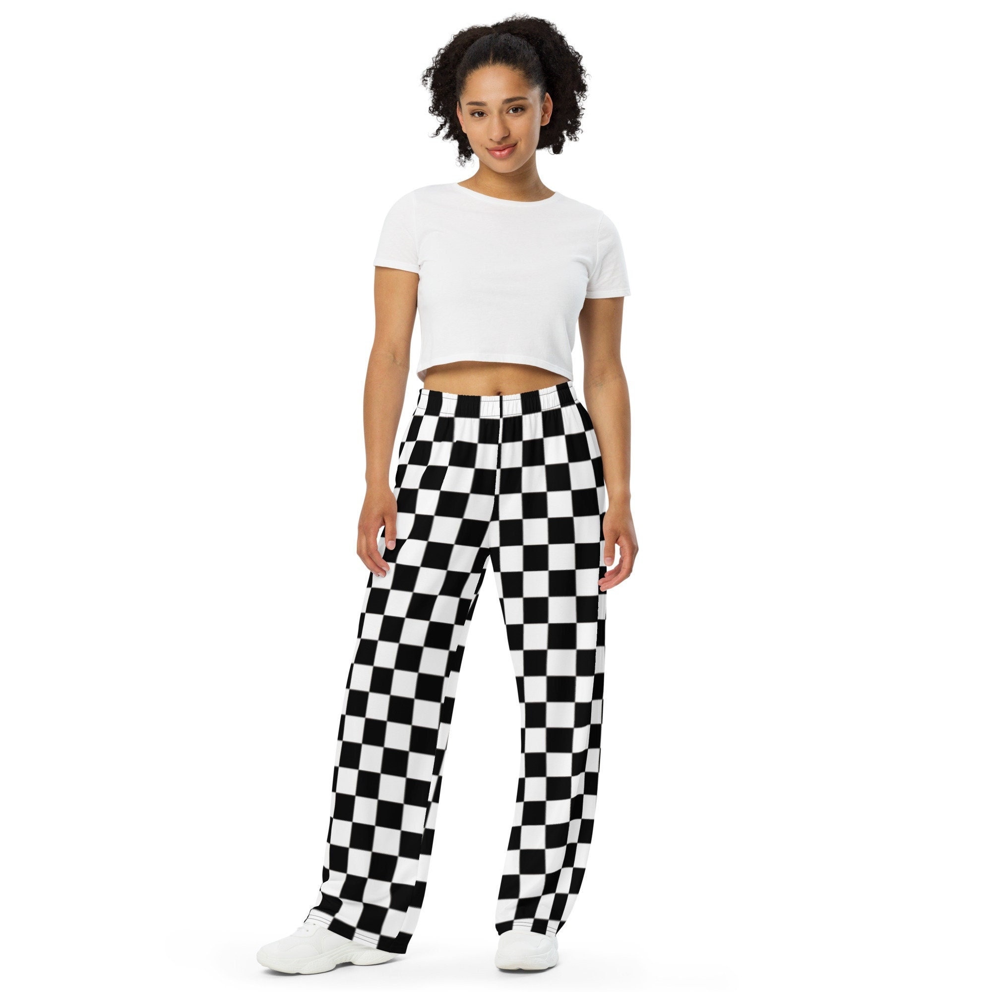 Black and White Checkerboard Pants 