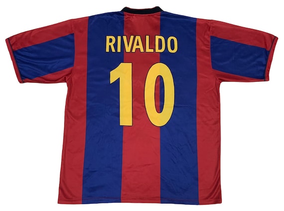 Vintage Barca Jersey Name Set Rivaldo Size L - Etsy