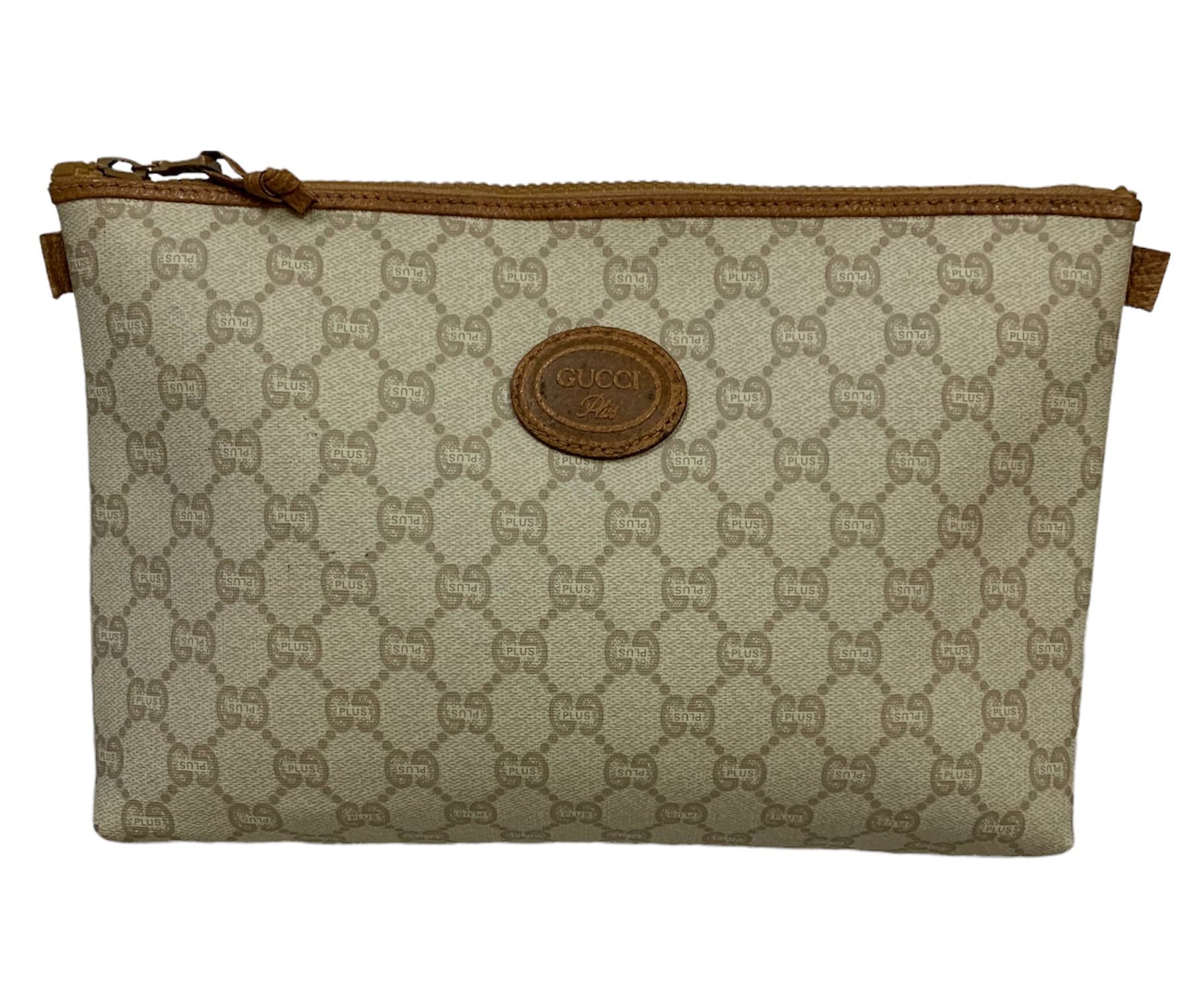 Gucci GUCCI Leather Case Clutch Bag Camel P13342 – NUIR VINTAGE