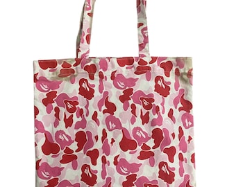 Bape Pink Camo Tote Bag One Size