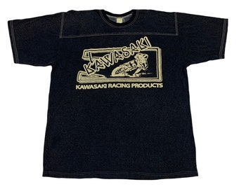 Vintage 80s Kawasaki Racing Products Tshirt Size XL