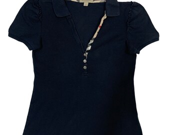 burberry brit polo shirt black